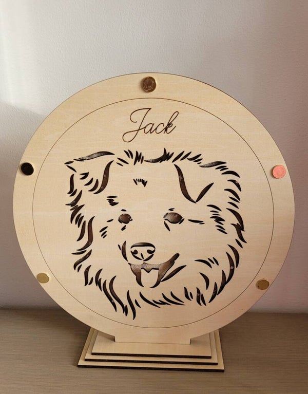 🌟 Décoration lumineuse personnalisable – Berger Australien 🐶