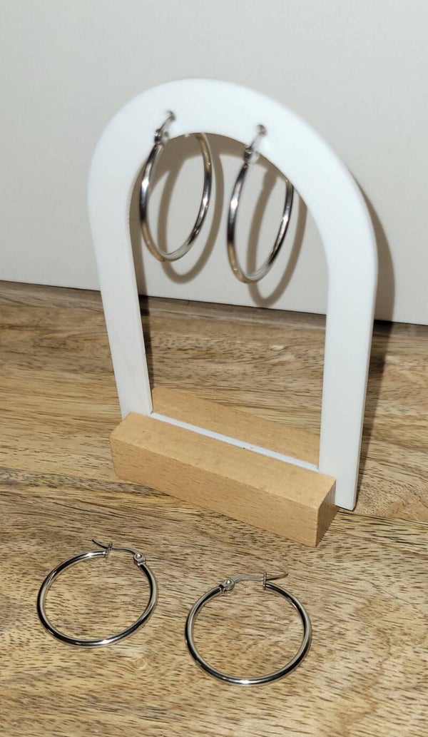 Créoles en acier inoxydable dorées ou argentées – Rondes, Ovales, Cœurs et Forme U