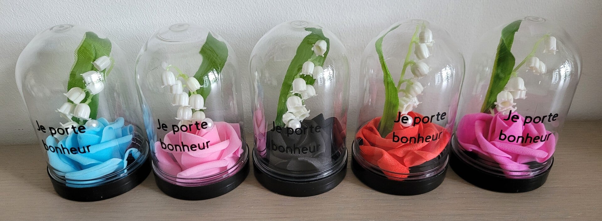 Cloche fleurie porte bonheur – muguet artificiel – idée cadeau 1er mai