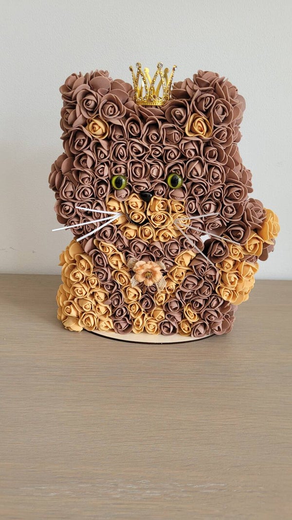 Animaux décoratifs en roses en mousse – Créations artisanales personnalisées