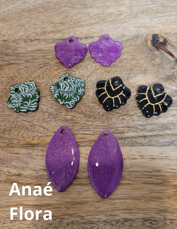 Pampilles Anaé & Flora – Boucles d’oreilles fait main en pâte polymère