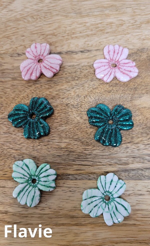 Pampilles Flavie – Boucles d’oreilles en pâte polymère fait main