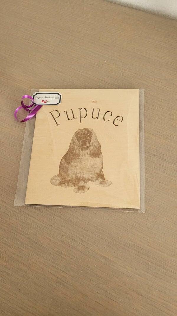 🐾 Gravure photo personnalisée – Hommage à votre compagnon