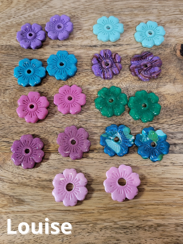 Boucles d’oreilles fleurs Louise pampilles