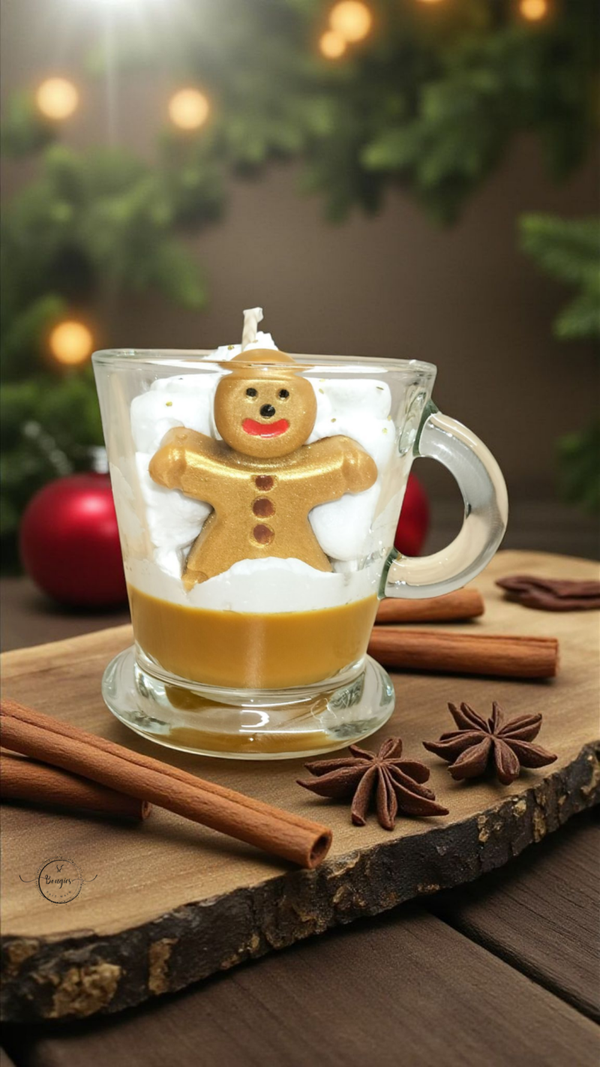 Bougie tasse à café pain d'épices