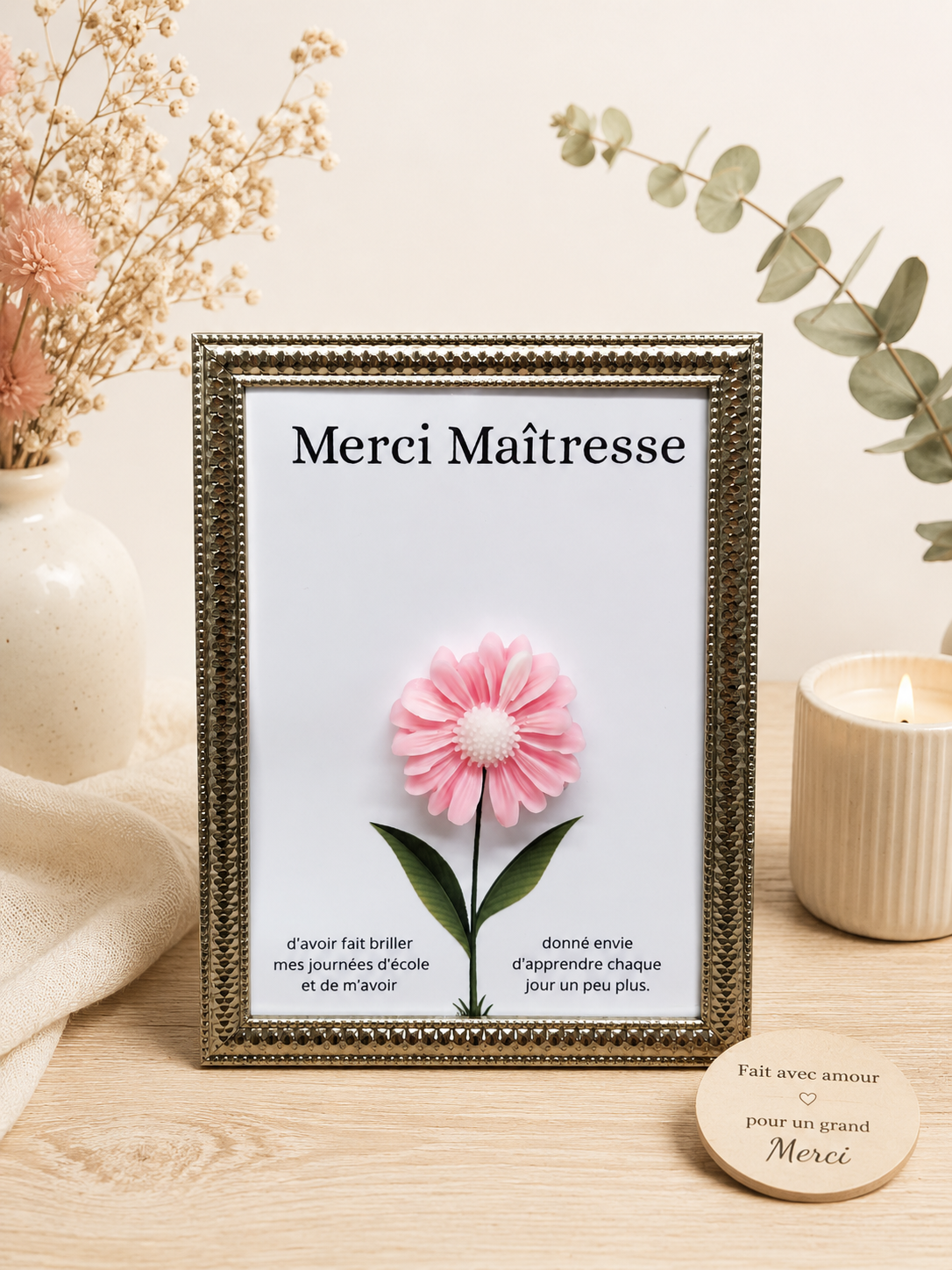 Cadre merci Maîtresse