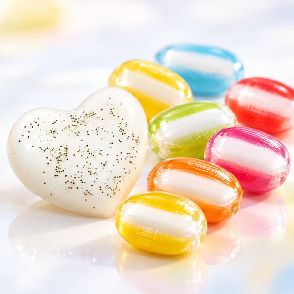 Petit fondant inspiration bonbon arlequin