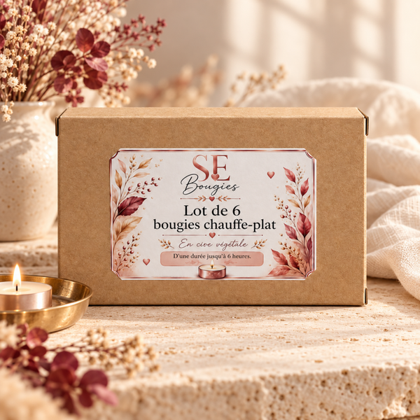 Boîte de 6 bougies chauffe-plat