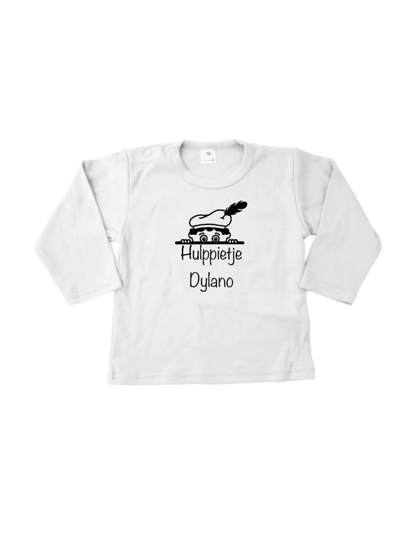 Shirt lange mouw hulppietje wit