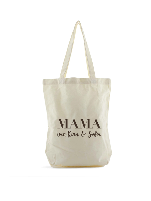 Moederdag canvas tas beige