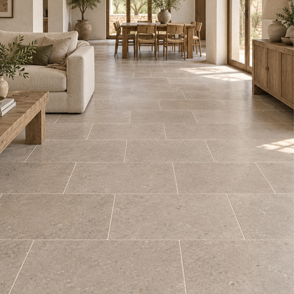 Dalles en pierre beige 40x60x2cm
