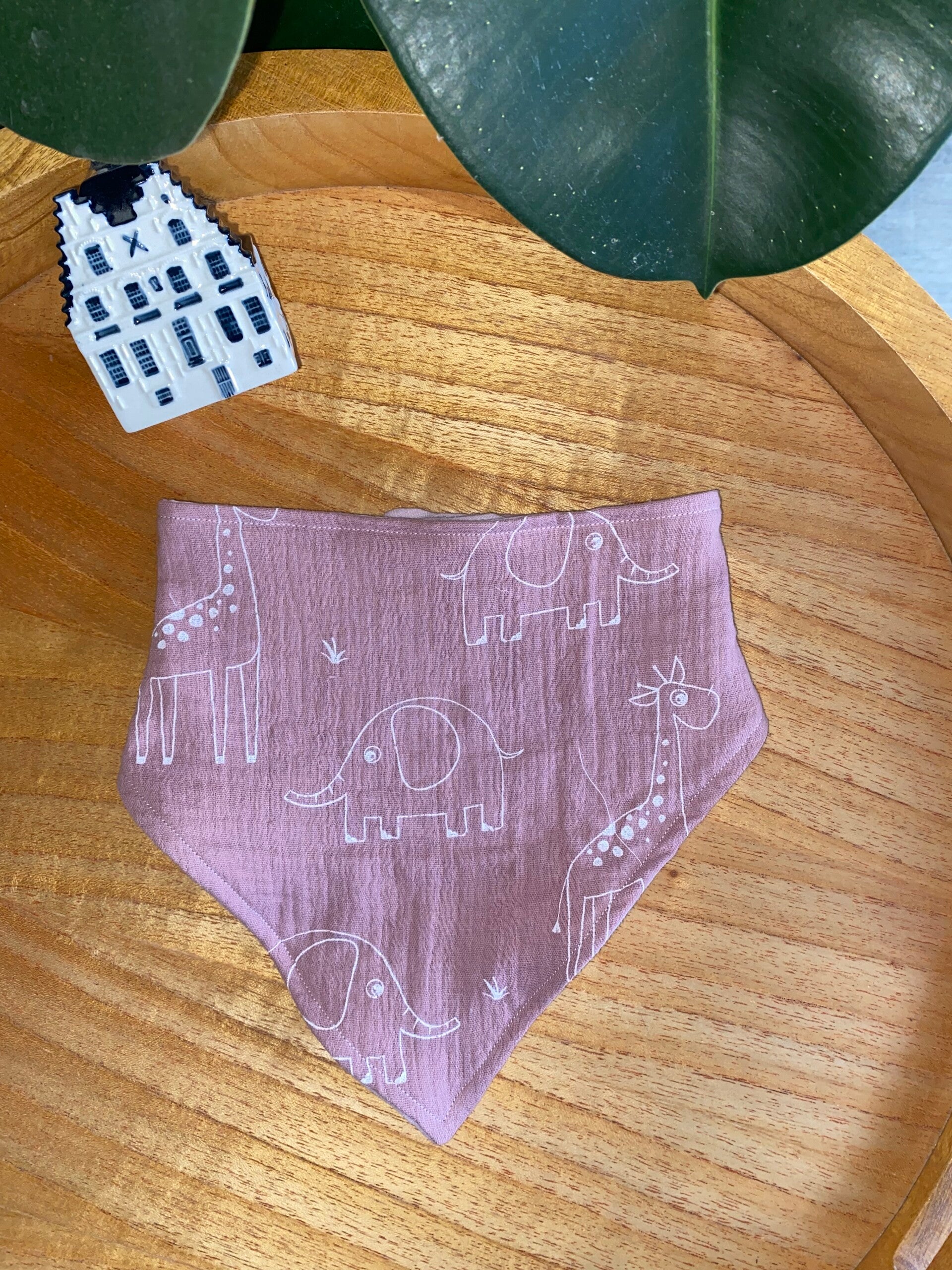 Baby bandana dieren roze