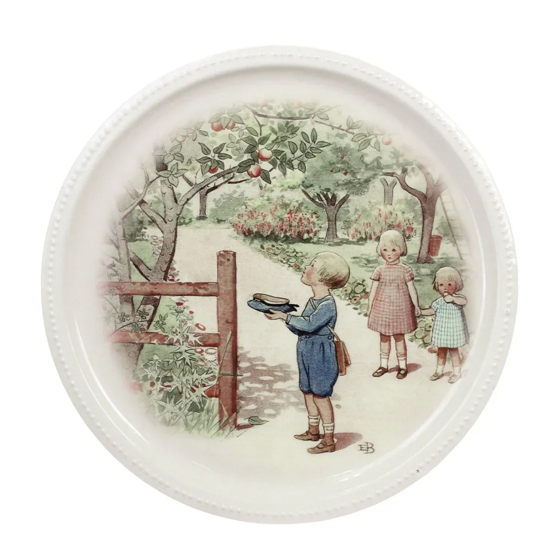 Bricka i plåt Äppellunden Elsa Beskow