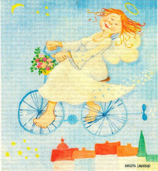 Disktrasa Ängel på cykel