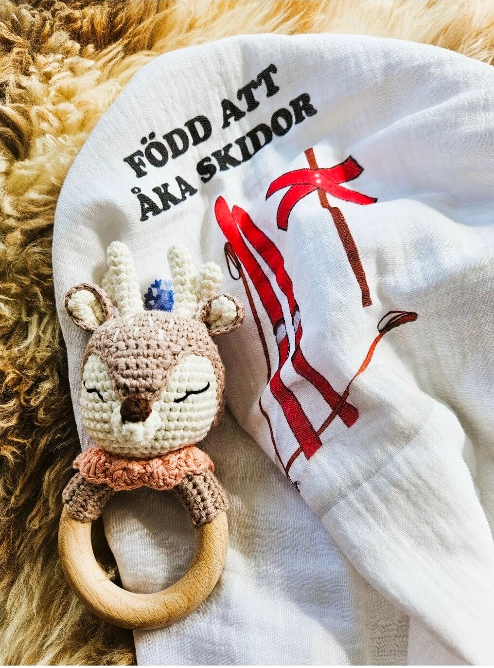 Muslinfilt Född att åka skidor