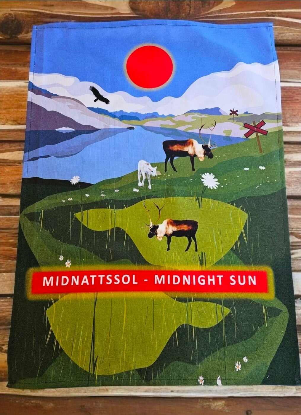 Kökshandduk Midnattssol