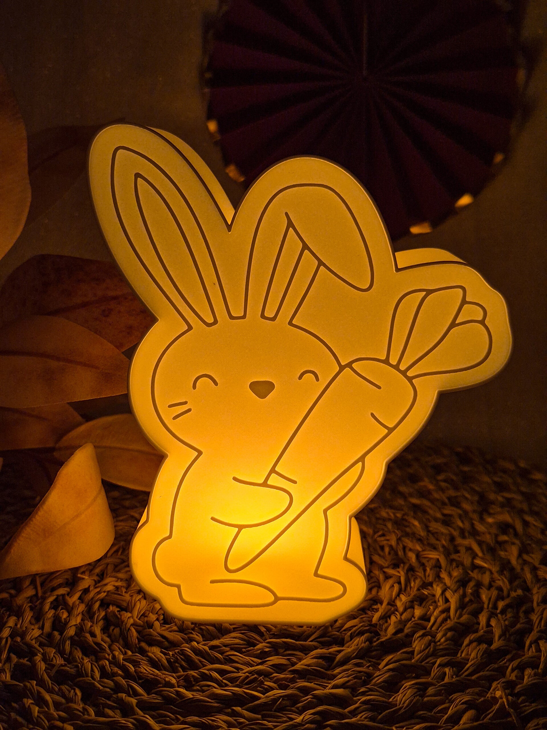 Leuchtbox - Hase mit Möhre