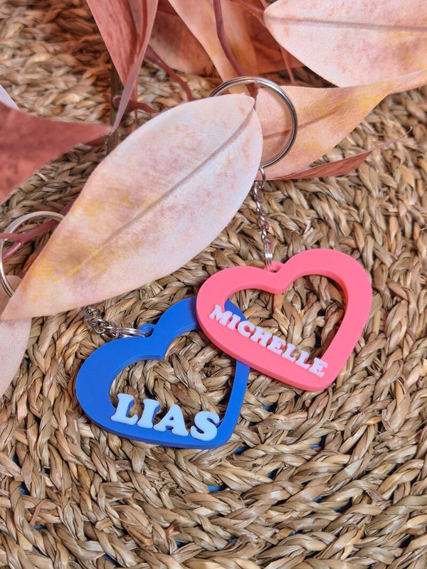 Schlüsselanhänger Herz - personalisiert