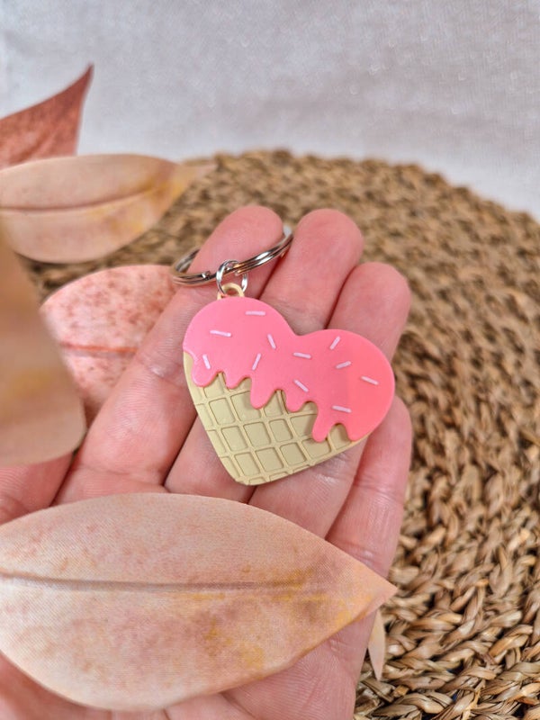 Schlüsselanhänger Herz Eis