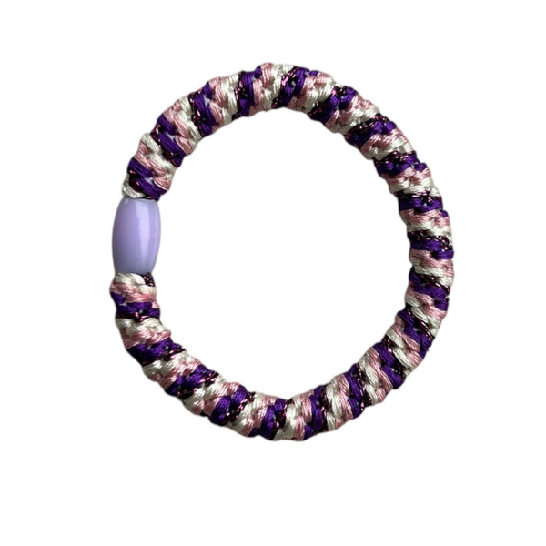 Elastiek - paars/beige