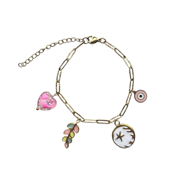 White star bedelarmband - goud