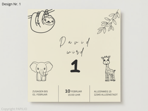 Personalisierte Einladungskarten Kindergeburtstag