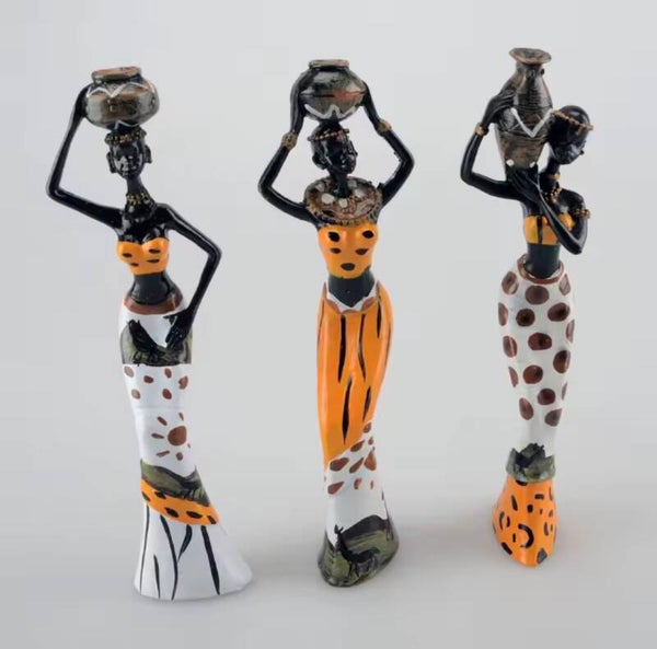 Location trio statues femmes africaines