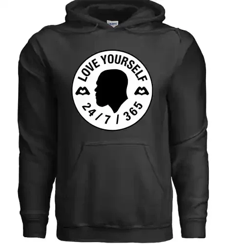 Love Yourself 24/7/365 Black Hoodie