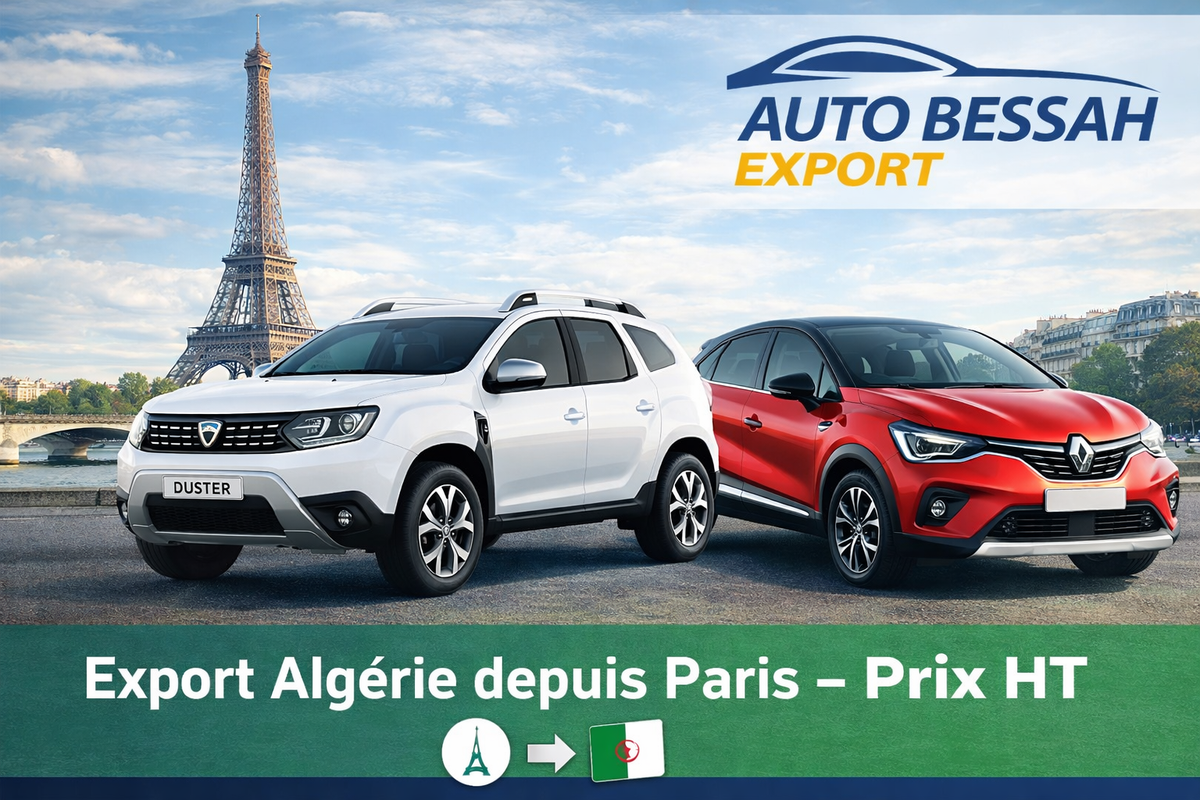 Export voiture Algérie depuis Paris | Prix HT Auto Bessah Export