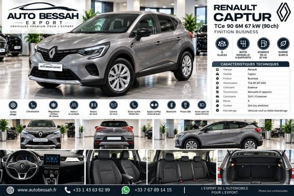 RENAULT CAPTUR TCe 90 Evolution EXPORT ALGERIE