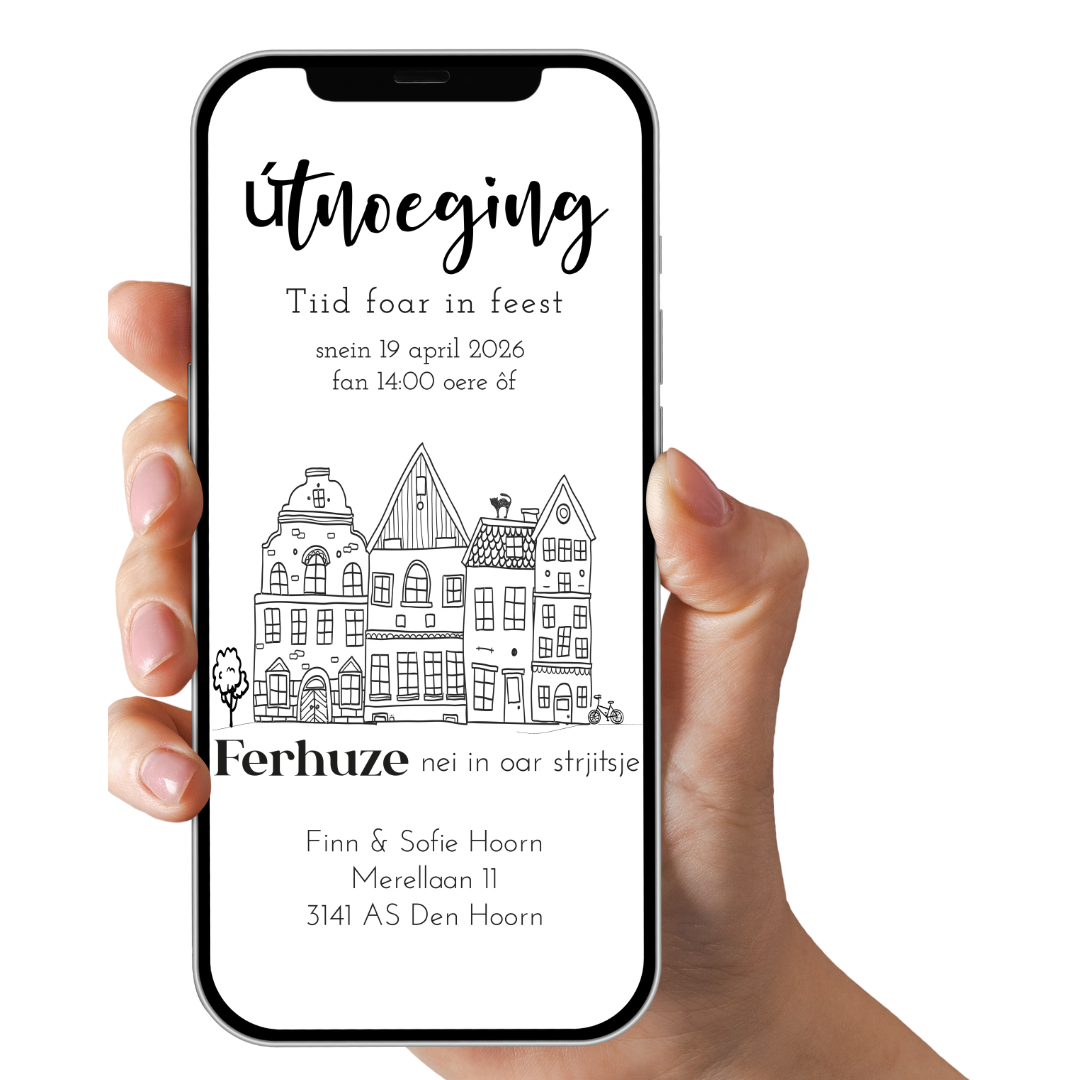Digitale Uitnodiging: Verhuze nei in oar strjitsje
