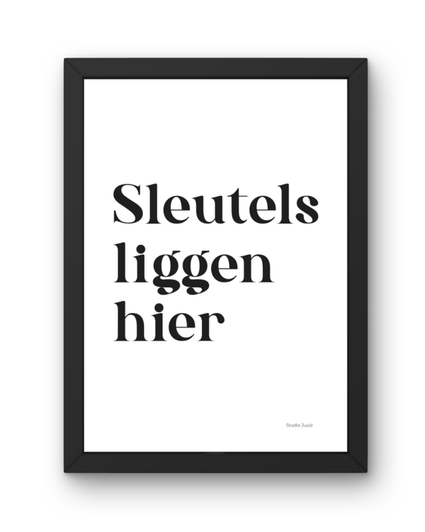 Poster: Sleutels Liggen Hier – A4 Digitale Poster voor Hal of Entree - nr. 008