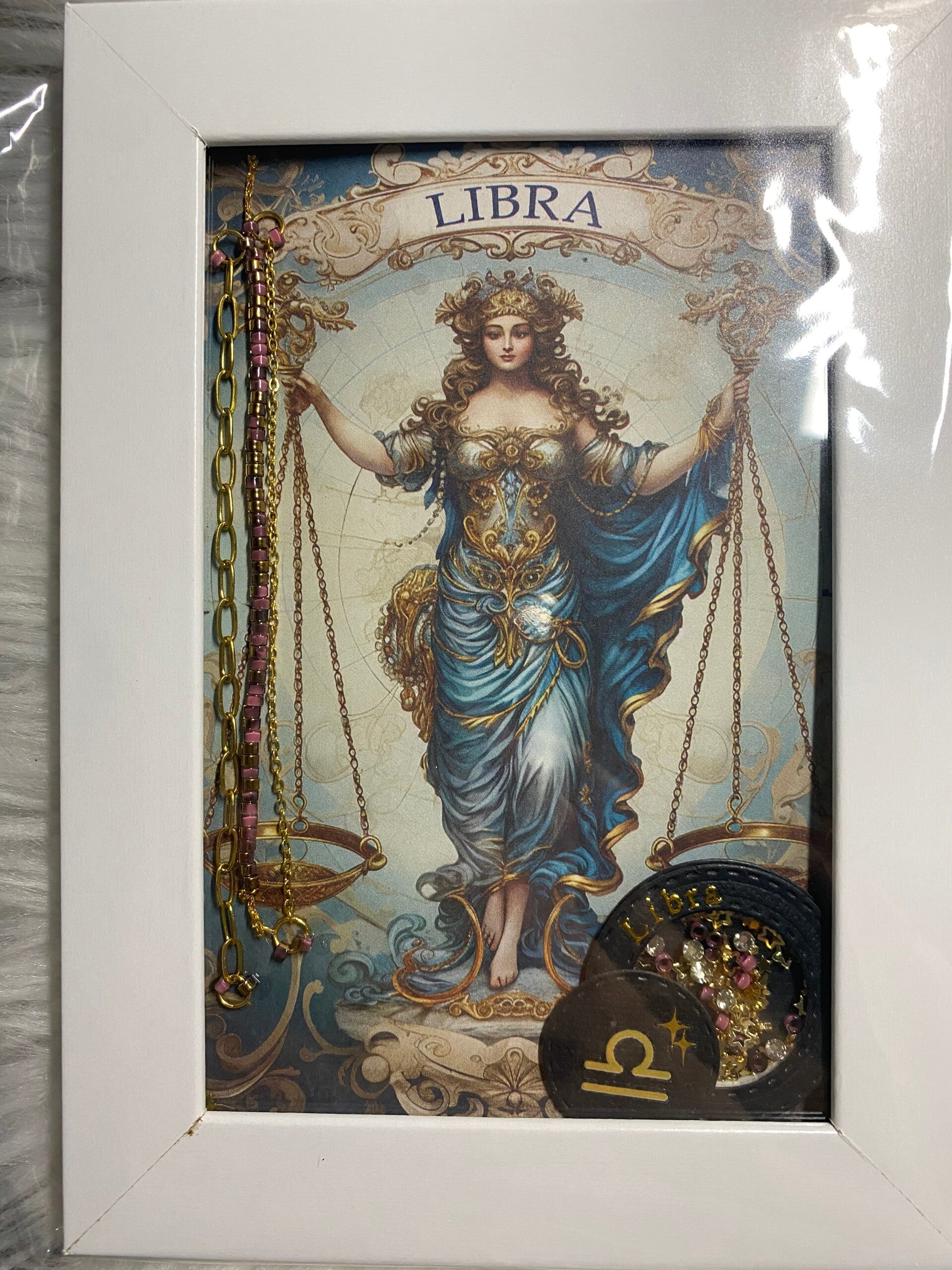 Libra Zodiac Framed Artwork