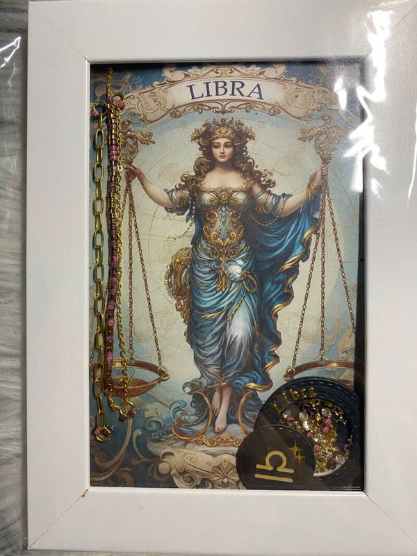 Libra Zodiac Framed Artwork
