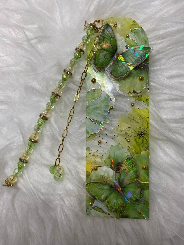 Acrylic Butterfly Bookmark 3 - Green Theme