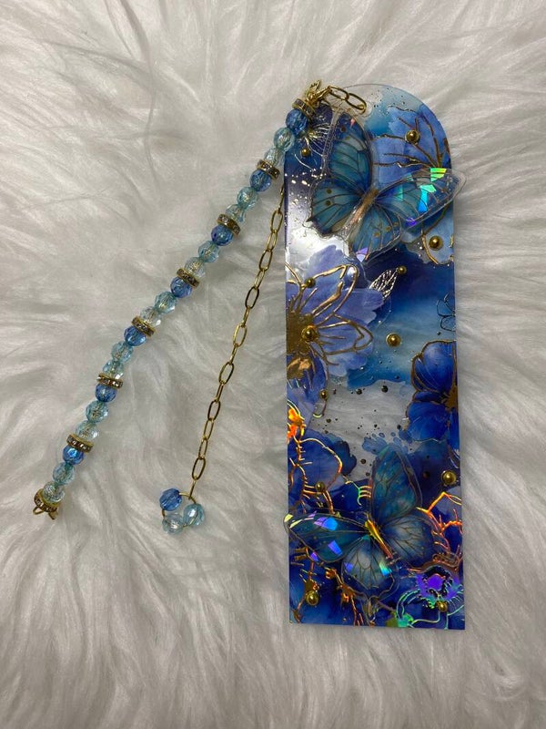 Acrylic Butterfly Bookmark 5 - Blue Theme