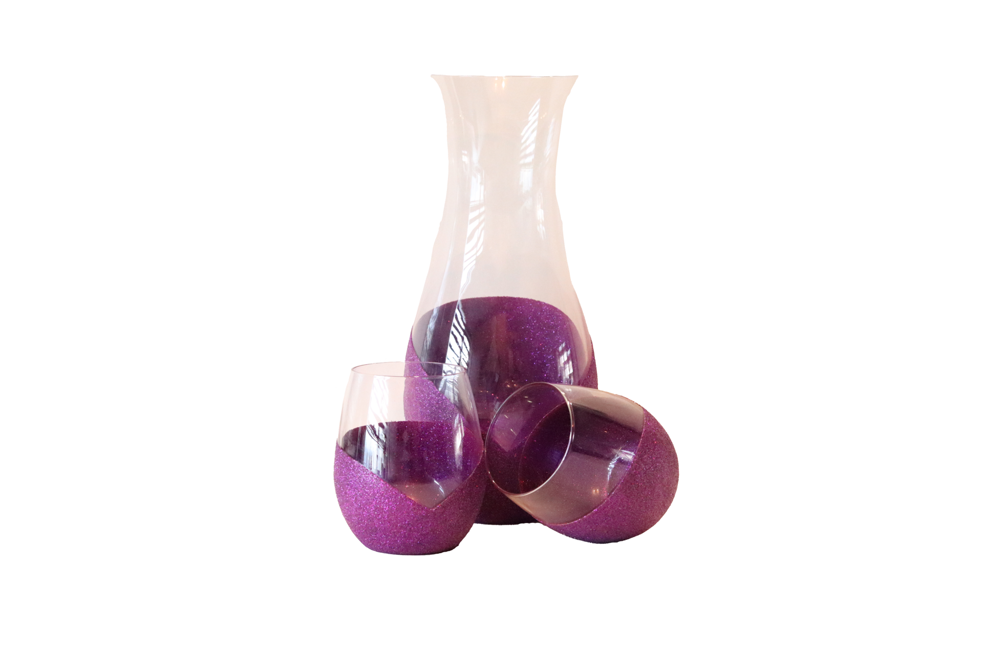 Karaf met bijpassende glazen Paars