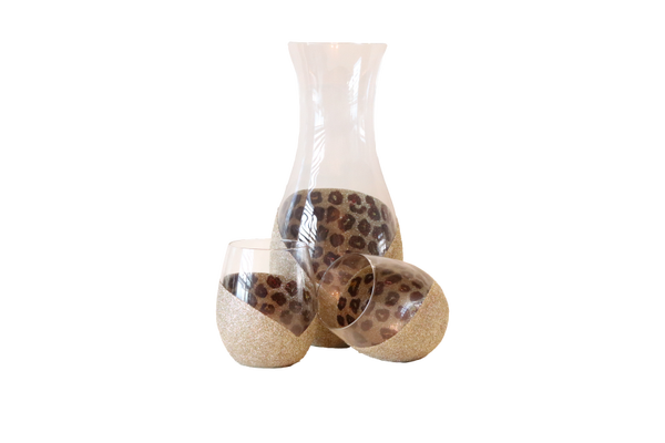 Karaf met bijpassende glazen Panter Binnenkant