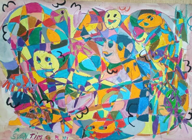 The animals in the Realms of Boys by Alex and Rainbow Remi and King Sven and Jimmy and Tim 