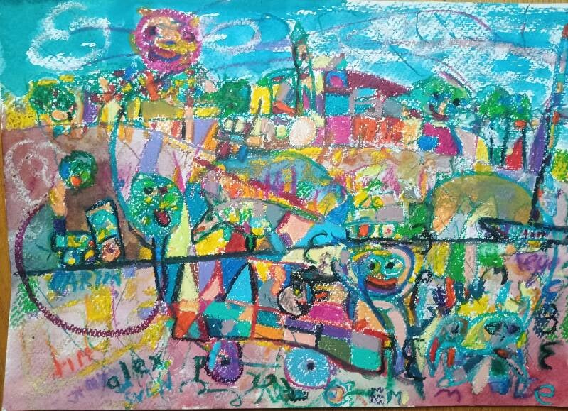 Un dimanche a la campagne by Alex with additional drawing by Tim and Jimmy and Rainbow Remi and King Sven 