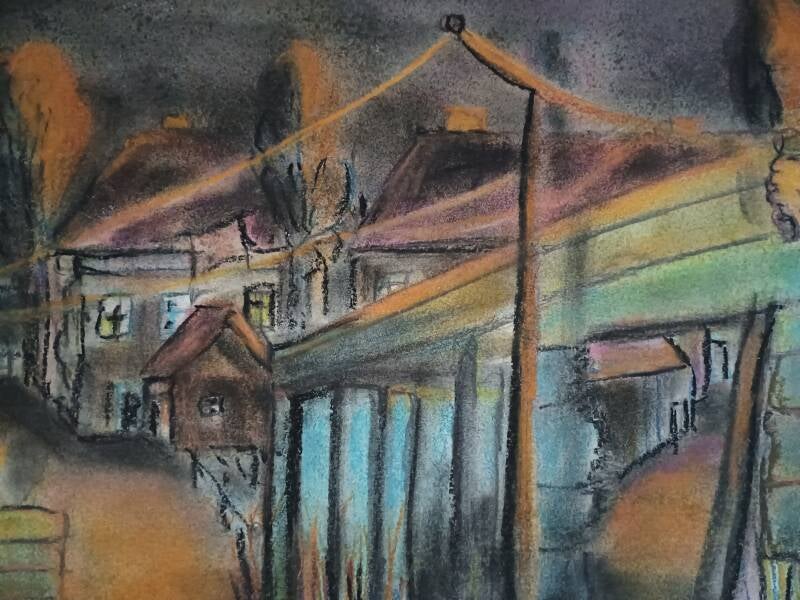 Pastel drawing of home