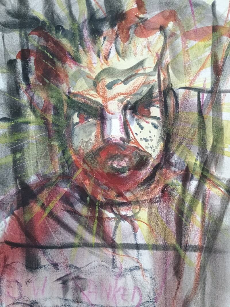 Trauma art on extreme violence in foster care