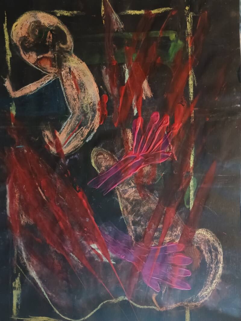 Extreme torture of genitals of young boy trauma art