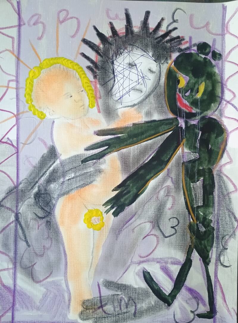 Without Madonna, Tim draws back project by Jimmy Groen and Tim