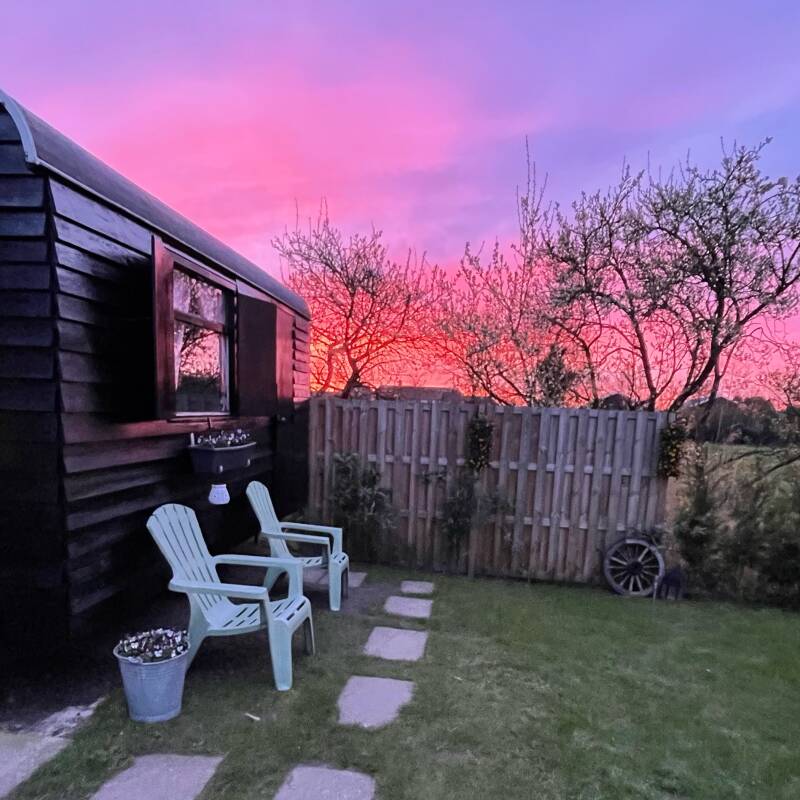 schitterende zonsondergang Nijkerkerveen