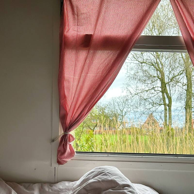 Uitzicht vanaf de pipowagen