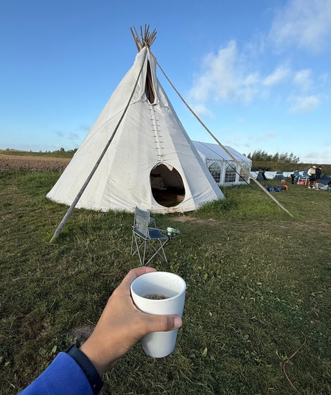 Koffie op het basecamp - Packraft Trail Biesbosch