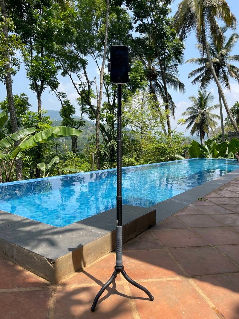 Selfie stick + statief combinatie staand