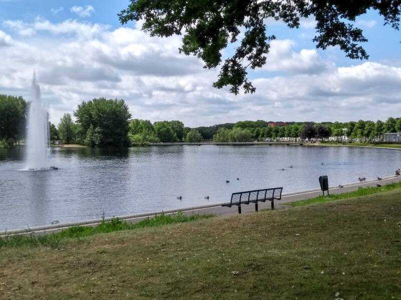 een mooie vijver vlak in de buurt om even tot rust te komen