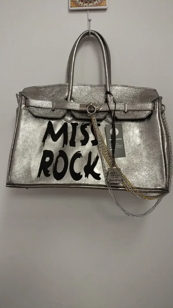 Bolso de Cuero Miss Rock 37x26x16 CM